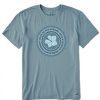 Men Life is Good Graphic Tees | Men'S Summer Love Hibiscus Short Sleeve Tee Smoky Blue