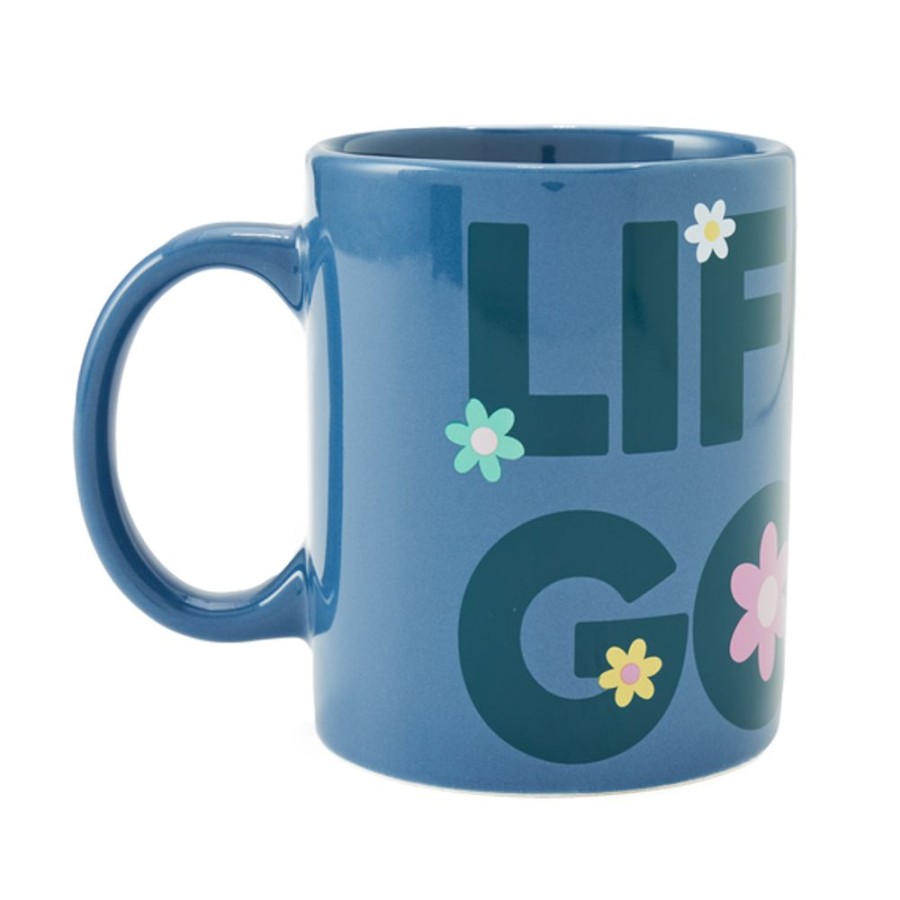 Home Life is Good Mugs | Life Is Good Daisies Jake'S Mug Smoky Blue