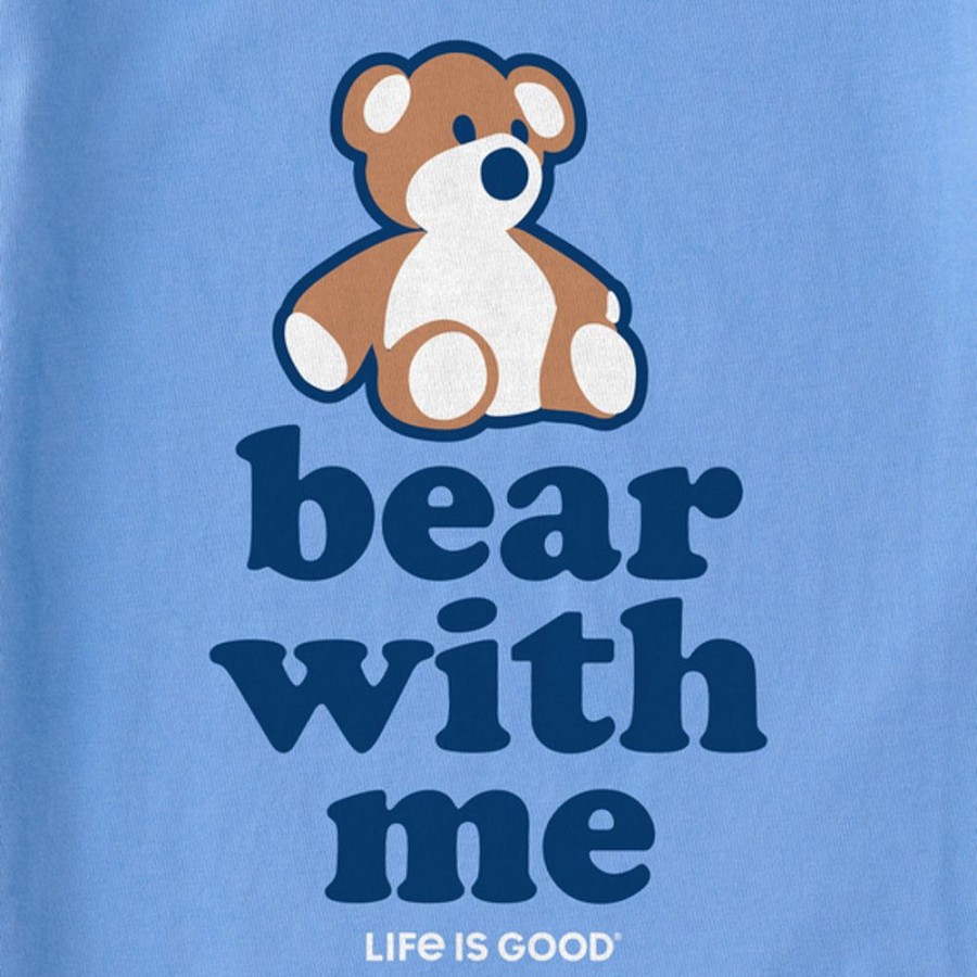 Kids Life is Good Graphic Tees | Kids Clean Bear With Me Crusher Tee Cornflower Blue