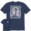 Men Life is Good Graphic Tees | Men'S Retro Chillin' & Grillin' Crusher-Lite Tee Darkest Blue