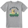 Kids Life is Good Graphic Tees | Kids Vintage 100 Aker Hiking Club Winnie Crusher Tee Heather Gray