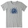 Women Life is Good Graphic Tees | Women'S Fossil Sunset Short Sleeve Tee Heather Gray