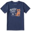 Kids Life is Good Graphic Tees | Kids Vintage Rescue Center Al Crusher Tee Darkest Blue