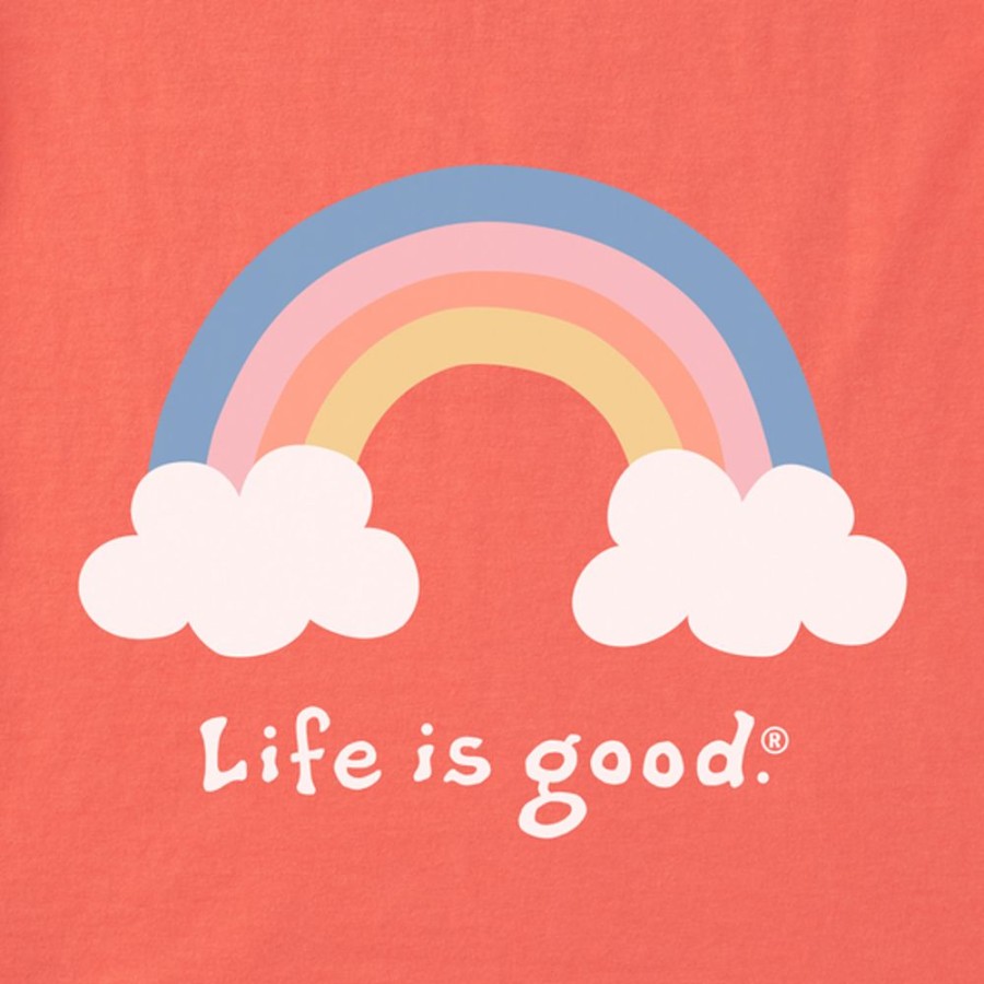 Kids Life is Good | Baby Rainbow Crusher Bodysuit Mango Orange