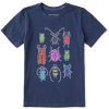 Kids Life is Good Graphic Tees | Kids Cool Bug Grid Crusher Tee Darkest Blue