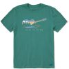 Men Life is Good Graphic Tees | Men'S Play Outside Guitar Crusher Tee Spruce Green