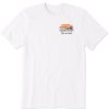 Men Life is Good Graphic Tees | Men'S Summer Gold Short Sleeve Tee Cloud White