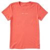 Women Life is Good Graphic Tees | Women'S Wordsmith Quirky Be Nice Crusher Tee Mango Orange