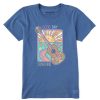 Women Life is Good Graphic Tees | Women'S Good Day Sunshine Guitar Short Sleeve Tee Vintage Blue