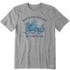 Men Life is Good Graphic Tees | Men'S Whatever Thou Art Dragon Short Sleeve Tee Heather Gray