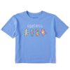 Women Life is Good Boxy Tees | Women'S Grateful Winnies Boxy Crusher Tee Cornflower Blue