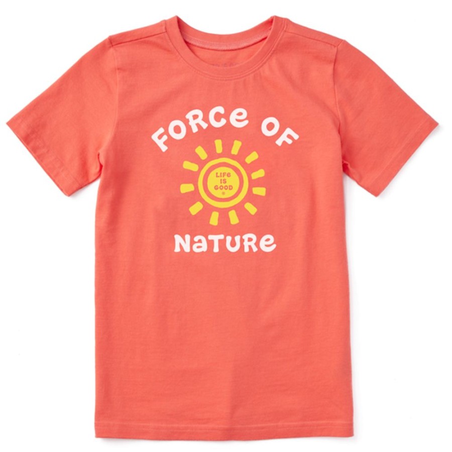 Kids Life is Good Graphic Tees | Kids Force Of Nature Crusher Tee Mango Orange