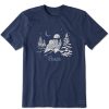 Men Life is Good Graphic Tees | Men'S Peace Owls Crusher Tee Darkest Blue