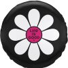 Home Life is Good Tire Covers | Simple Daisy Tire Cover Night Black