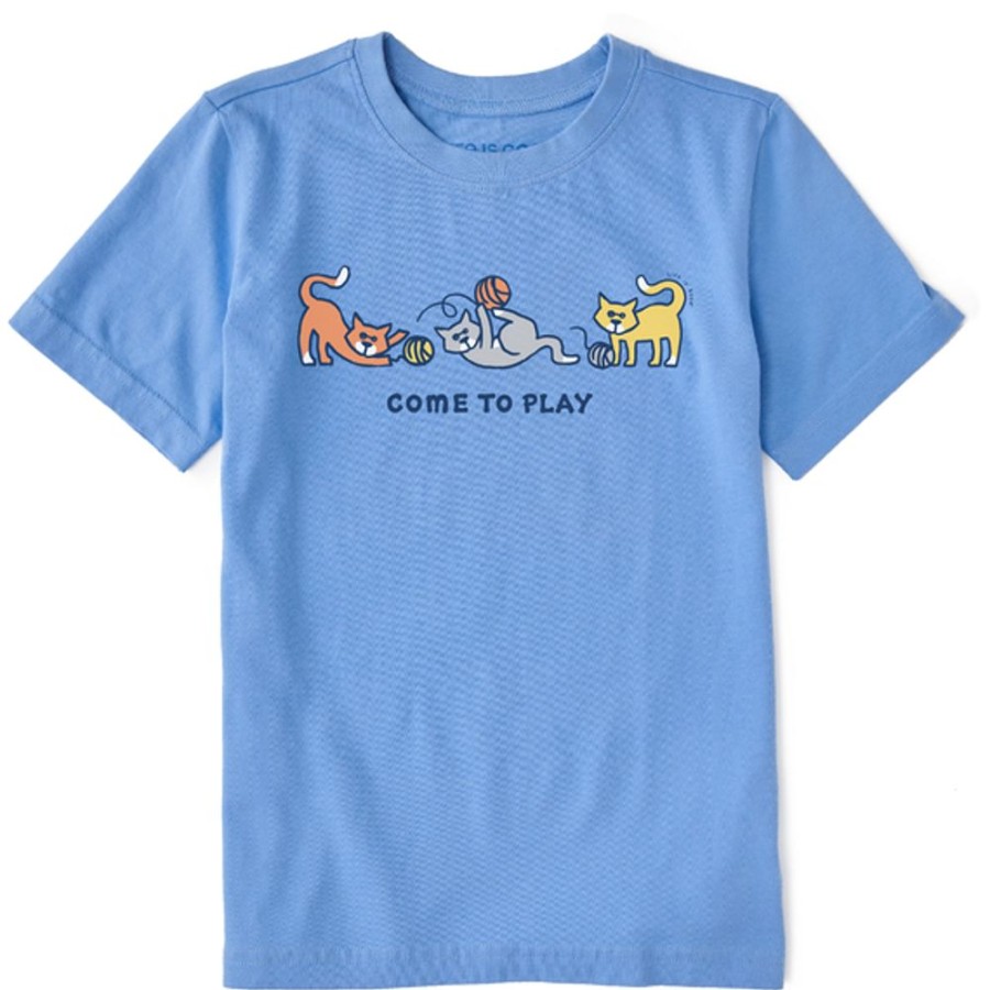 Kids Life is Good Graphic Tees | Kids Vintage Come To Play Al Crusher Tee Cornflower Blue