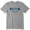 Men Life is Good Graphic Tees | Men'S Lake Fishing Vista Short Sleeve Tee Heather Gray