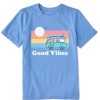 Kids Life is Good Graphic Tees | Kids Vintage Good Vibes Winnie & P Van Crusher Tee Cornflower Blue