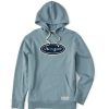 Men Life is Good Sweatshirts & Hoodies | Men'S Lig Vintage Oval Simply True Fleece Hoodie Smoky Blue