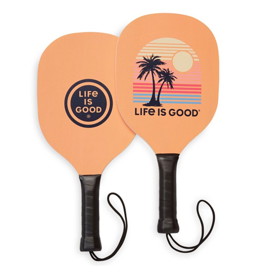 Home Fit for Life Pickleball | Life Is Good Sunset Pickleball Set Canyon Orange