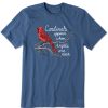 Men Life is Good Graphic Tees | Men'S Cardinals Appear Crusher Tee Vintage Blue