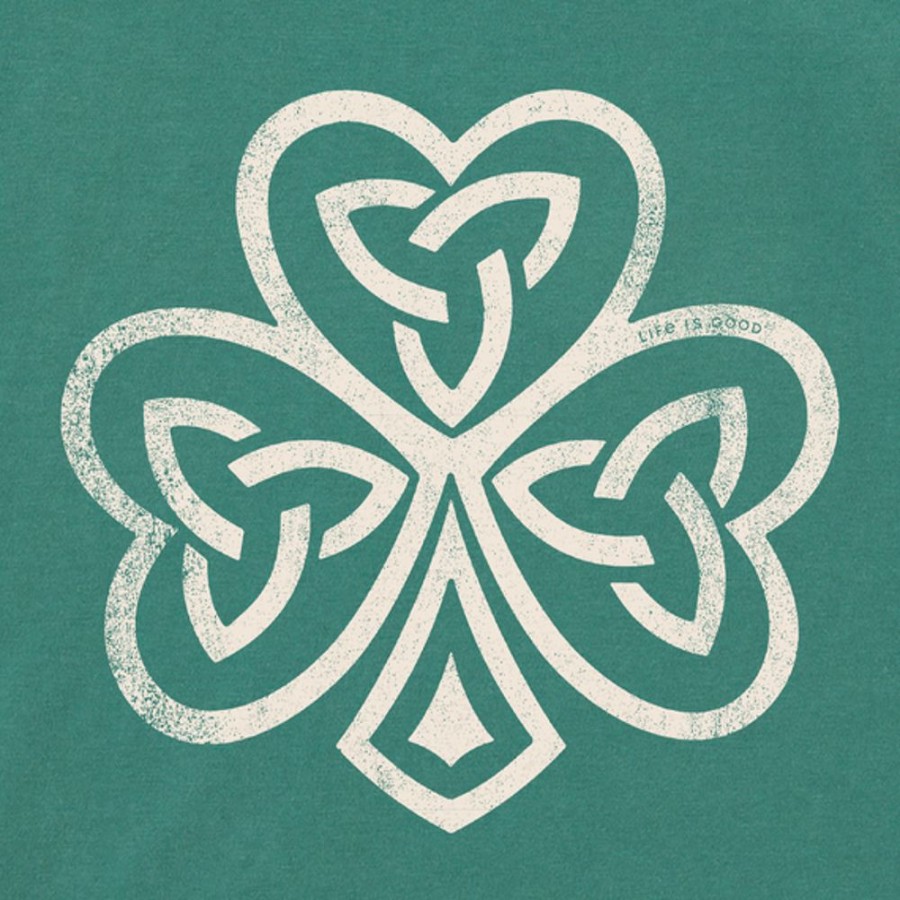 Kids Life is Good Graphic Tees | Kids Celtic Irish Clover Crusher Tee Spruce Green