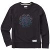 Women Life is Good Sweatshirts & Hoodies | Women'S Sparkle Snowflake Simply True Fleece Crew Jet Black