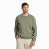 Men Life is Good Sweatshirts & Hoodies | Men'S Solid French Terry Crew Moss Green