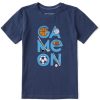 Kids Life is Good Graphic Tees | Kids Sport Game On Crusher Tee Darkest Blue