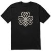 Men Life is Good Graphic Tees | Men'S Celtic Irish Clover Short Sleeve Tee Jet Black