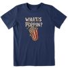 Kids Life is Good Graphic Tees | Kids What'S Poppin? Crusher Tee Darkest Blue