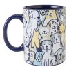 Home Life is Good Mugs | Heart Of Dogs Pattern Jake'S Mug Darkest Blue