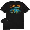 Men Life is Good Graphic Tees | Men'S Shadow Beachy Atv Camp Short Sleeve Tee Jet Black