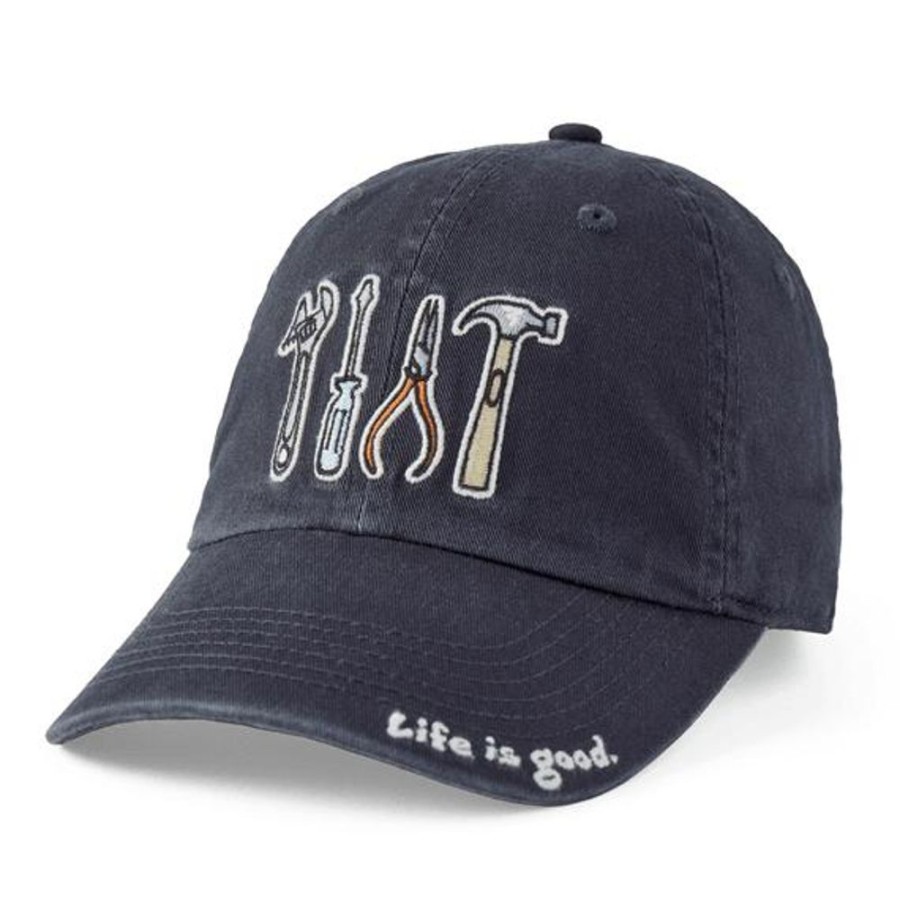 Men Life is Good Hats | Diversified Portfolio Tools Chill Cap Jet Black