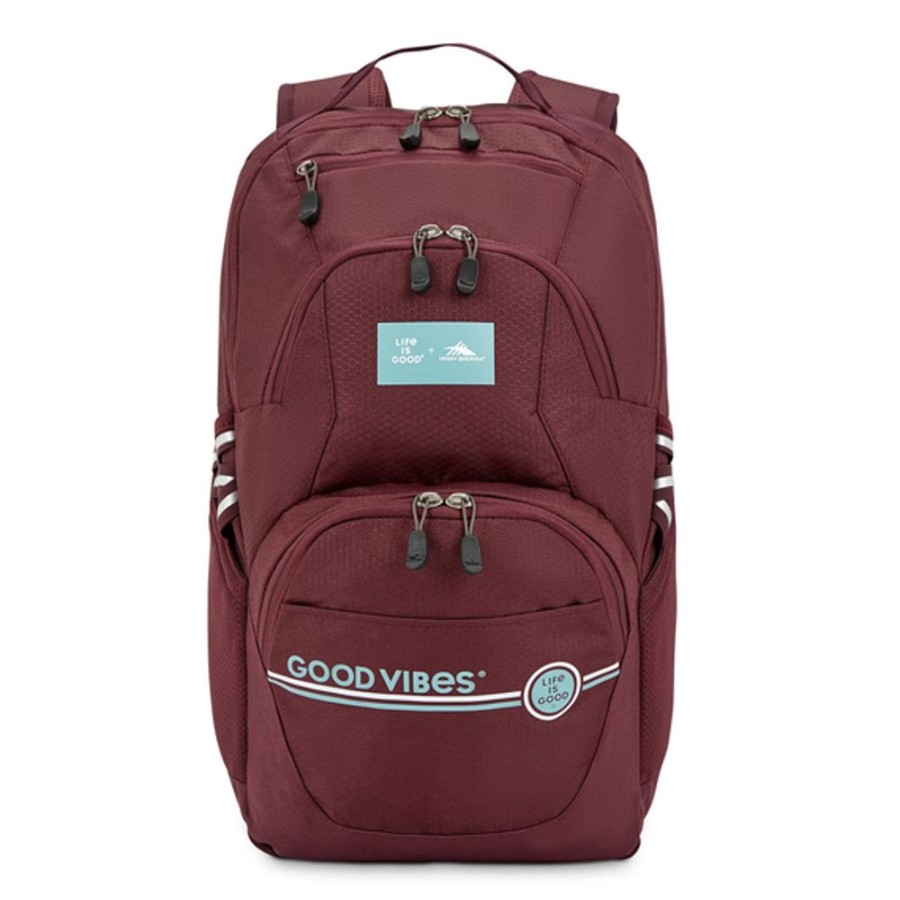 Women High Sierra Bags, Backpacks & Totes | High Sierra Good Vibes Stripes Swoop Backpack Mahogany Brown