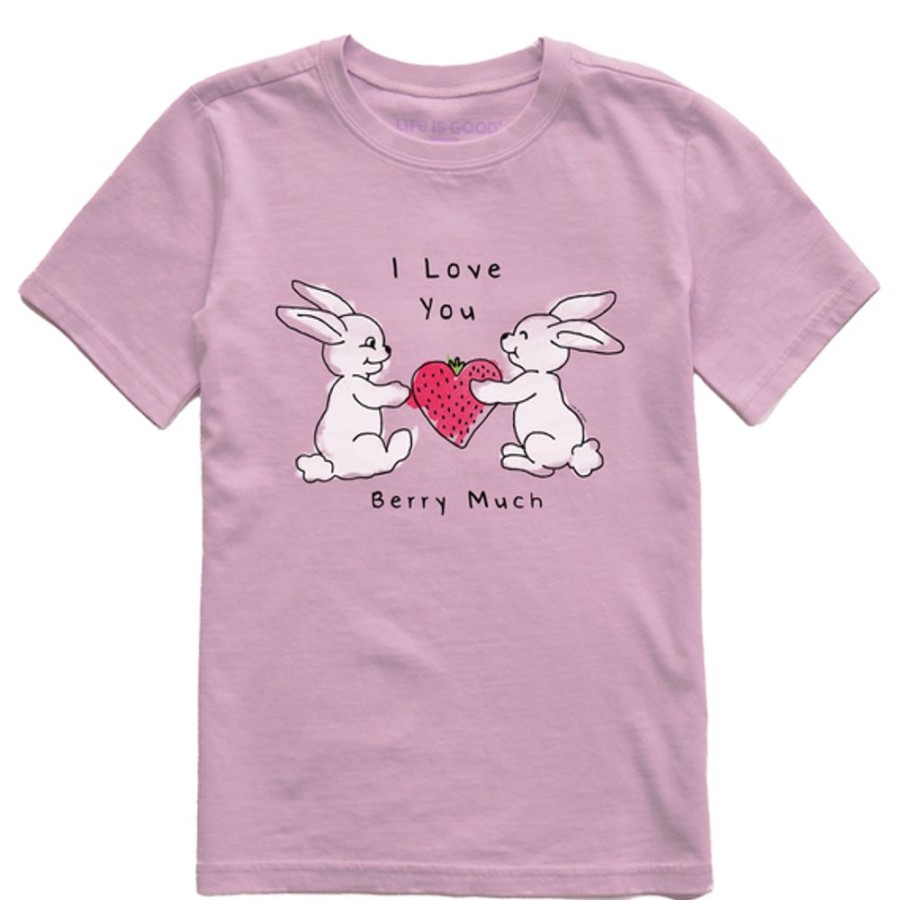 Kids Life is Good Graphic Tees | Kids I Love You Berry Much Crusher Tee Violet Purple