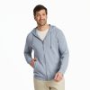 Men Life is Good Sweatshirts & Hoodies | Men'S Solid French Terry Zip Hoodie Stone Blue