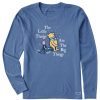 Women Life is Good Graphic Tees | Women'S Winnie Little Things Are The Big Things Long Sleeve Crusher Tee Vintage Blue