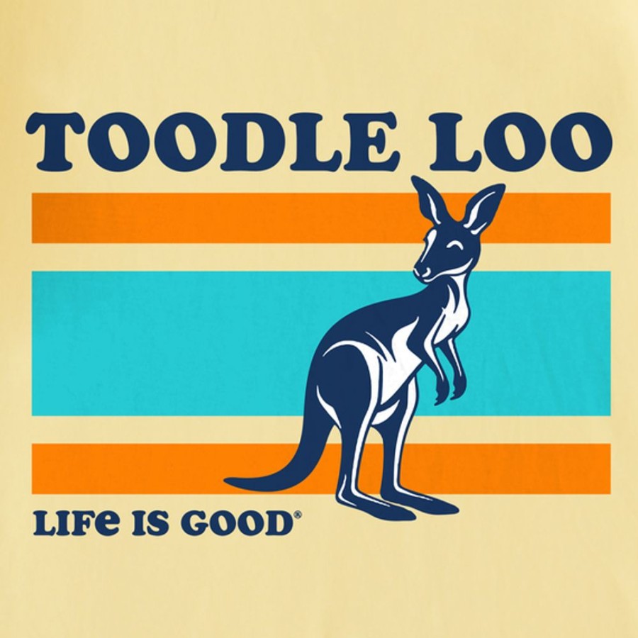 Kids Life is Good Graphic Tees | Kids Clean Toodle Loo Kangaroo Crusher Tee Sandy Yellow