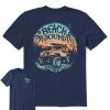 Men Life is Good Graphic Tees | Men'S Beach Bound Atv Short Sleeve Tee Darkest Blue