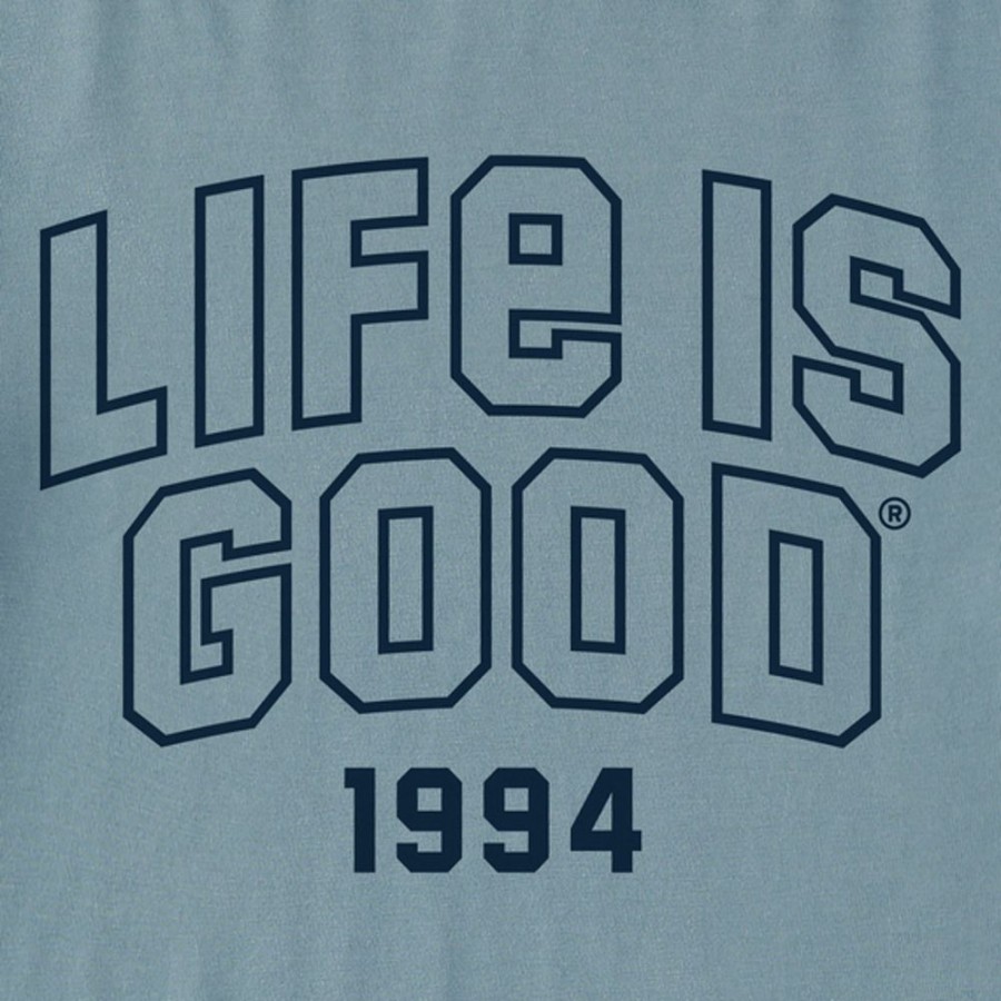 Men Life is Good Sweatshirts & Hoodies | Men'S Branded Athletic Outline 94 Simply True Fleece Hoodie Smoky Blue