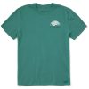 Men Life is Good Graphic Tees | Men'S Bear Forest Landscape Crusher Tee Spruce Green