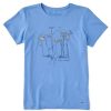 Women Life is Good Graphic Tees | Women'S Winnie & P Daisy Stroll Short Sleeve Tee Cornflower Blue