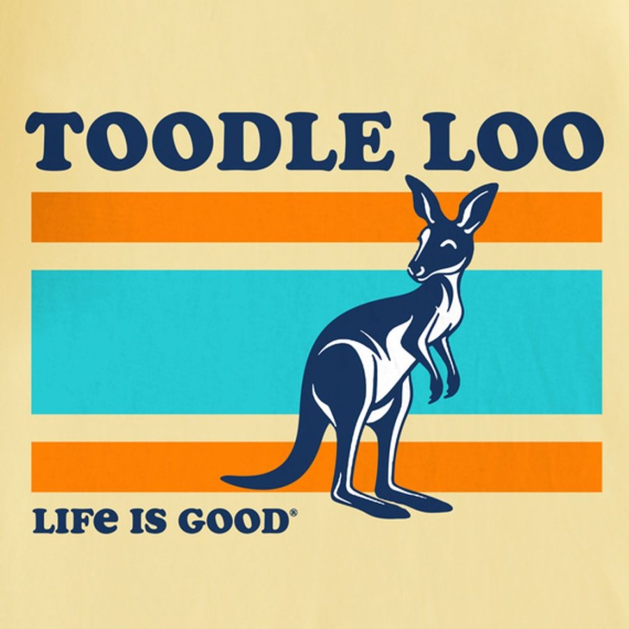 Kids Life is Good Graphic Tees | Kids Clean Toodle Loo Kangaroo Crusher Tee Sandy Yellow