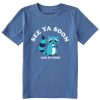 Kids Life is Good Graphic Tees | Kids Clean See Ya Soon Racoon Crusher Tee Vintage Blue