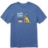 Men Life is Good Graphic Tees | Men'S Vintage Rocket Party Time Crusher Tee Vintage Blue