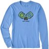 Home Life is Good Pickleball | Women'S Keep It Simple Pickleball Long Sleeve Crusher Tee Cornflower Blue