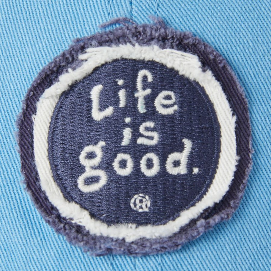 Women Life is Good Hats | Vintage Lig Coin Tattered Chill Cap Cool Blue