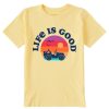 Kids Life is Good Graphic Tees | Kids Clean Rainbow Atv Crusher Tee Sandy Yellow