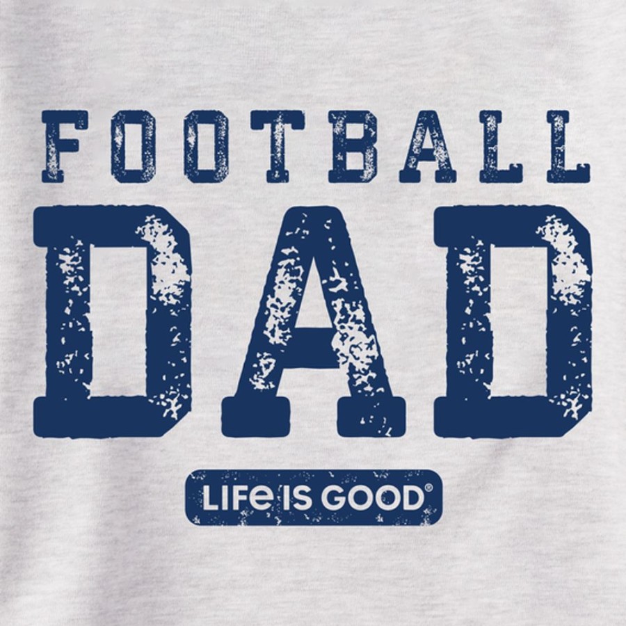 Men Life is Good Sweatshirts & Hoodies | Men'S Football Dad Simply True Fleece Hoodie Light Heather Gray