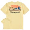 Men Life is Good Graphic Tees | Men'S Jake Rocket Sunset Crusher Tee Sandy Yellow